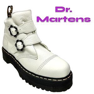 Dr. Martens White Ankle Boots